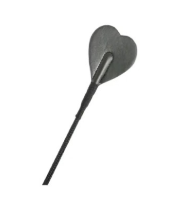 Heart Crop – crni bič sa vrhom u obliku srca, 55 cm FF001085-1